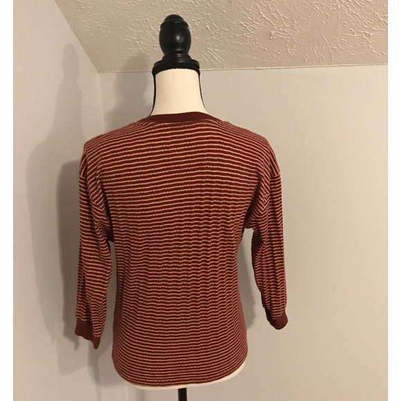 by Anthropologie Hannah Red and Pink Combo Striped Top - Size Extra Small - Picture 3 of 7